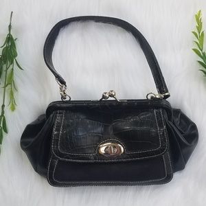 Black latching mini bag